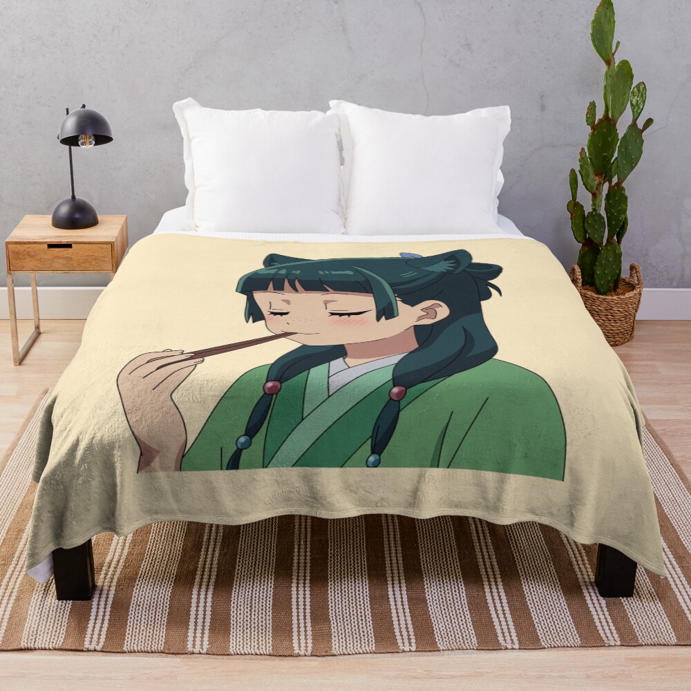 The Apothecary Diaries Enchanting Herbal Fantasy Art Throw Blanket